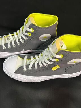 Converse All-Star Edge Glow Hi-Top "Grey/Yellow" A01429C Mens 7/Womens 8.5 | NEW